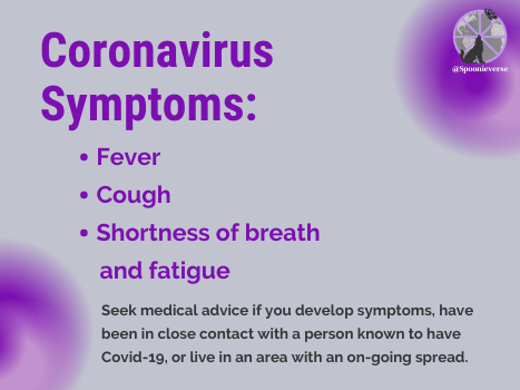 The coronavirus symptoms are fever, cough and a shortness of breath.